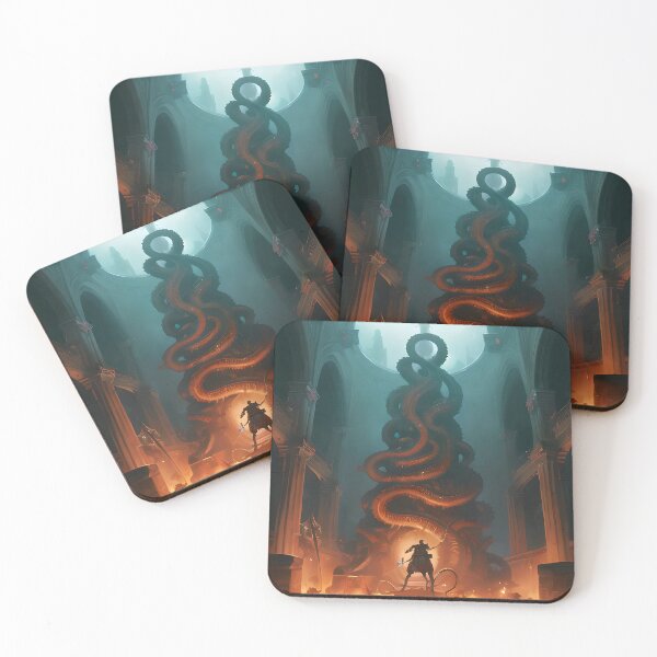 Item preview, Warlock summoning a Lovecraftian entity designed and sold by AIStudio137.