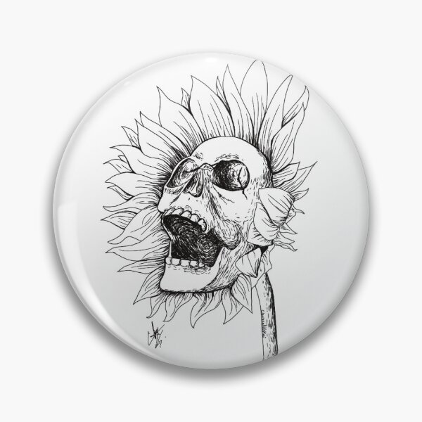 Item preview, sunflower skull designed and sold by ClarissaNGKai.