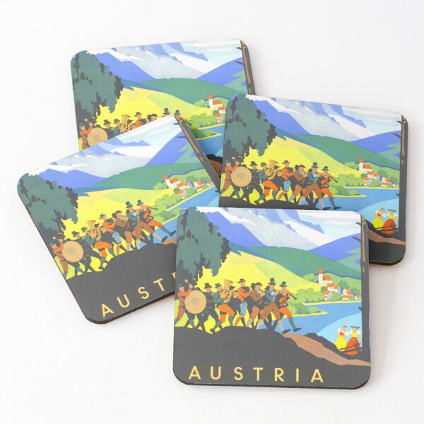 Item preview, Austria vintage travel poster designed and sold by Artzba2.