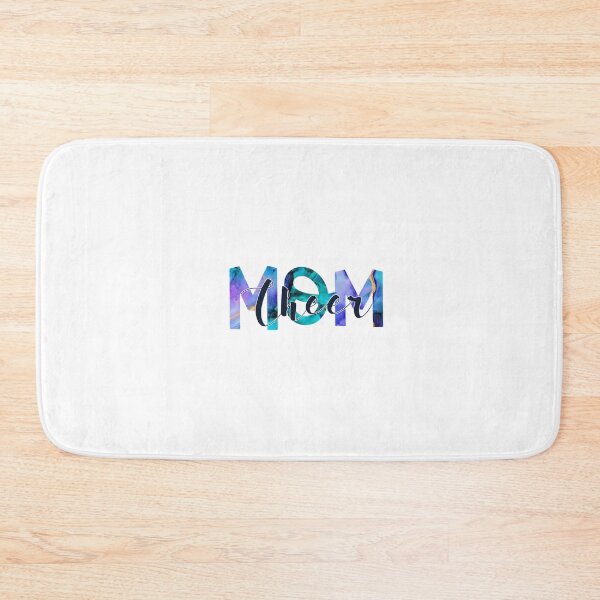 Artikelvorschau, "Cheer Mom" marmoriertes Blues-Design entworfen und verkauft von SidderBug Designs.