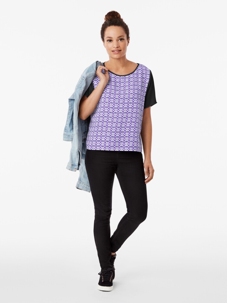 Thumbnail 4 of 6, Chiffon Top, Watercolor Floral Patterns designed and sold by Patterns For Products.