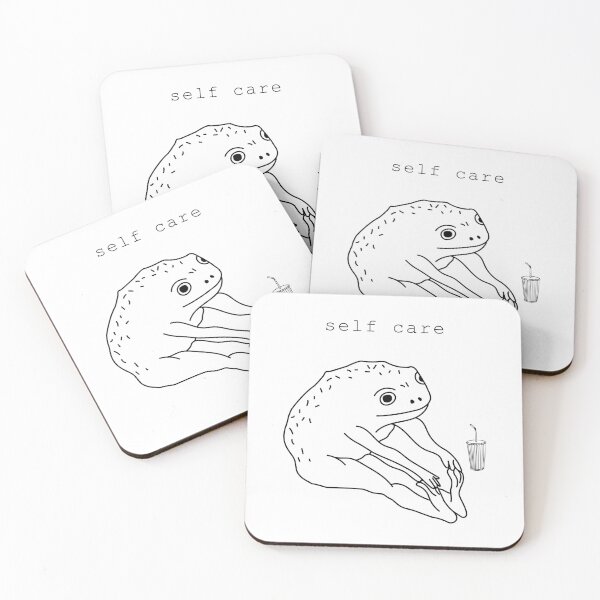 Item preview, Self Care Frog with a Drink  designed and sold by minstore.