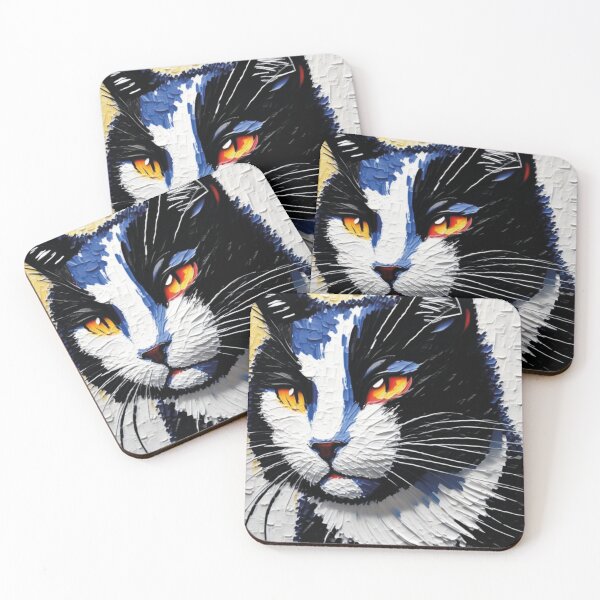 Item preview, Pintura desenho imitação, gato preto e branco designed and sold by GirlaineSQ.