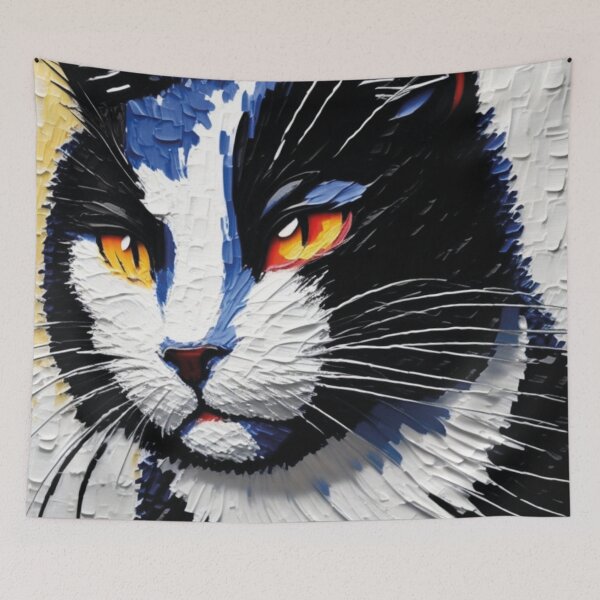 Item preview, Pintura desenho imitação, gato preto e branco designed and sold by GirlaineSQ.