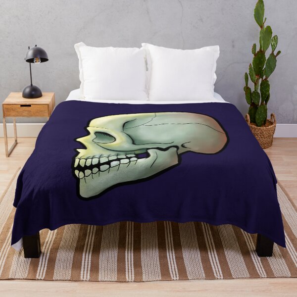 Item preview, Skull illustration dark blue background designed and sold by IJStanding.