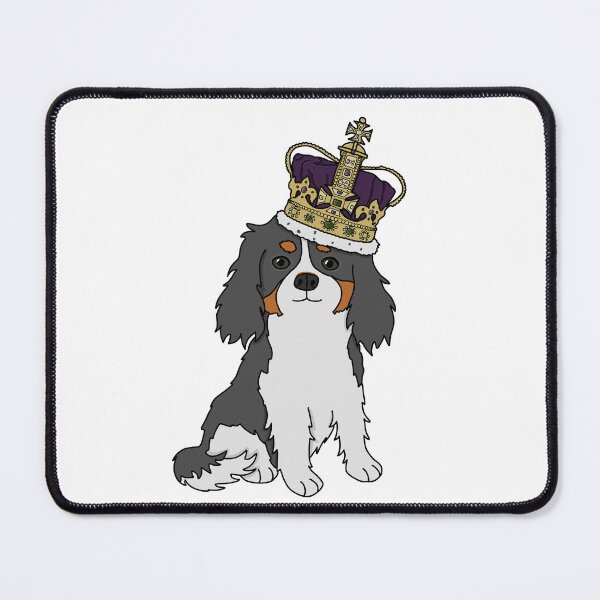 Item preview, Cute cavalier king charles wearing a crown designed and sold by Becky-Marie.