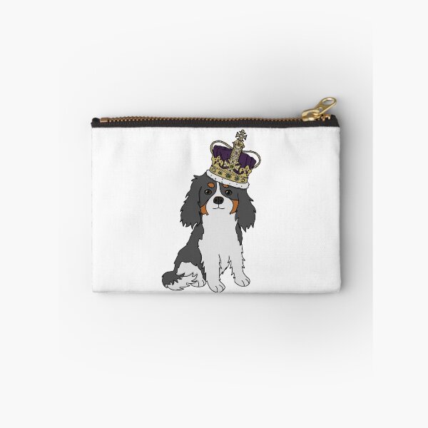 Item preview, Cute cavalier king charles wearing a crown designed and sold by Becky-Marie.