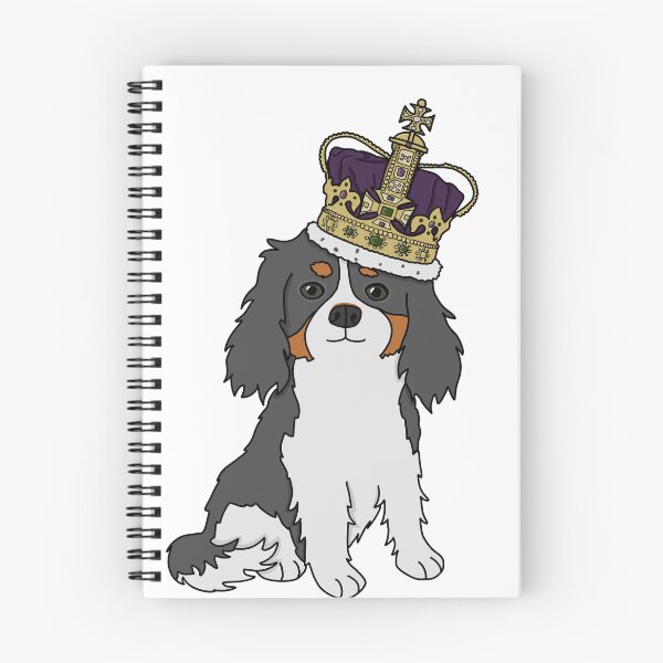 Item preview, Cute cavalier king charles wearing a crown designed and sold by Becky-Marie.