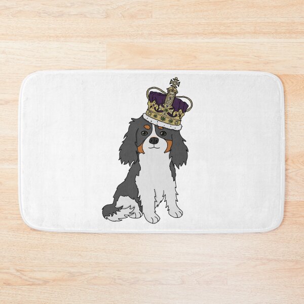 Item preview, Cute cavalier king charles wearing a crown designed and sold by Becky-Marie.