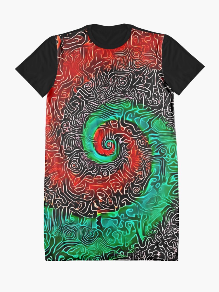 Alternate view of Abstract Golden spiral Graphic T-Shirt Dress