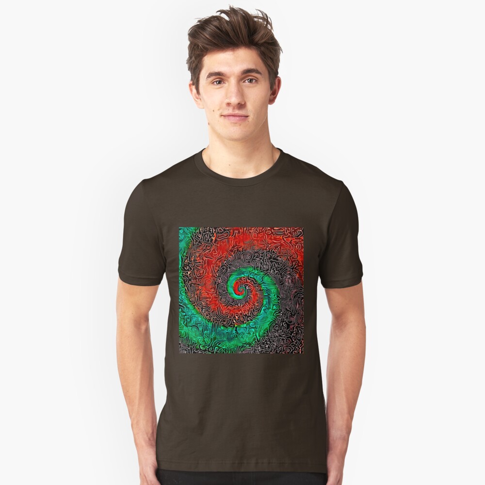 Abstract Golden spiral Slim Fit T-Shirt