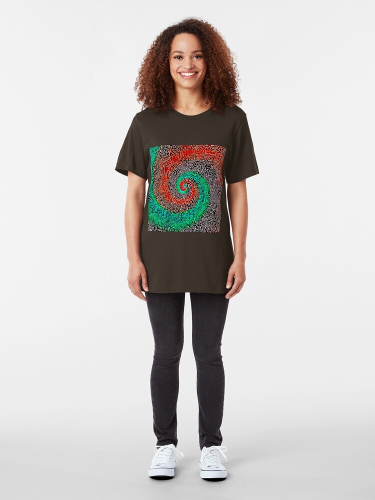 Alternate view of Abstract Golden spiral Slim Fit T-Shirt