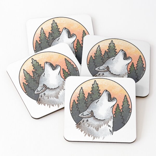 Item preview, Howling Wolf and Moon designed and sold by Tara Neal.