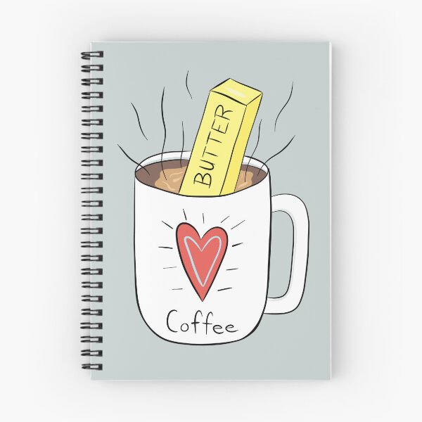 Item preview, Café con barra de mantequilla - divertida ilustración de ceto designed and sold by spiralforest.