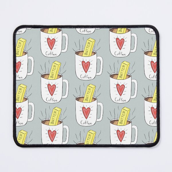 Item preview, Coffee with butter stick - funny keto illustration  designed and sold by spiralforest.