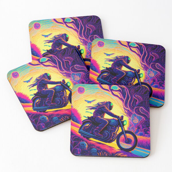 Item preview, Psychedelic Motorbike Rider designed and sold by MTJ-Mushrooms.