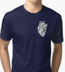 Anatomisches Herz (schwarz und weiß) Vintage T-Shirt