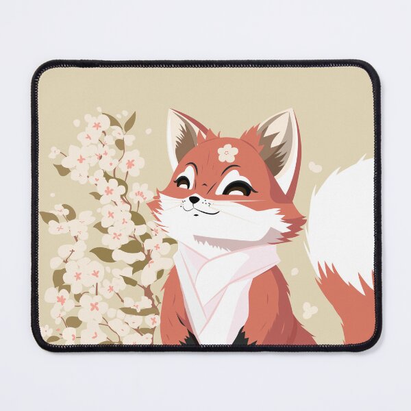 Item preview, Spring Blossom Red Fox Enjoy the Sunshine in Antique Yellow Colour designed and sold by Moyanana.