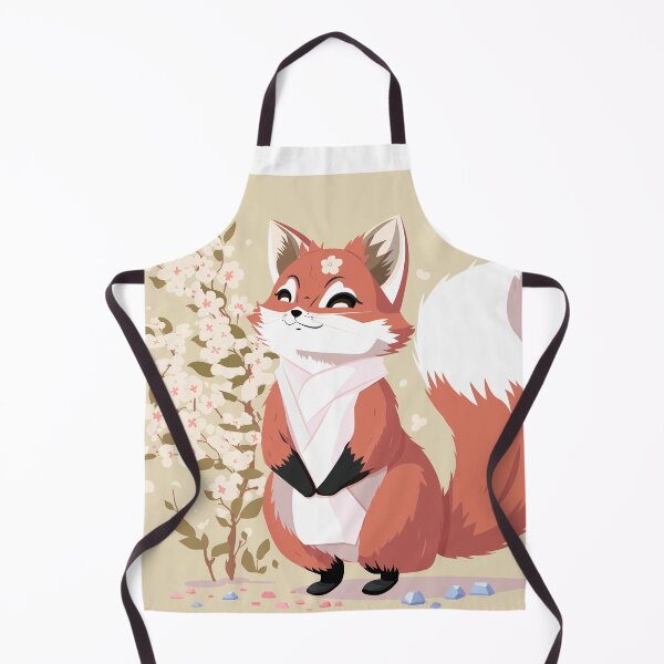 Item preview, Spring Blossom Red Fox Enjoy the Sunshine in Antique Yellow Colour designed and sold by Moyanana.