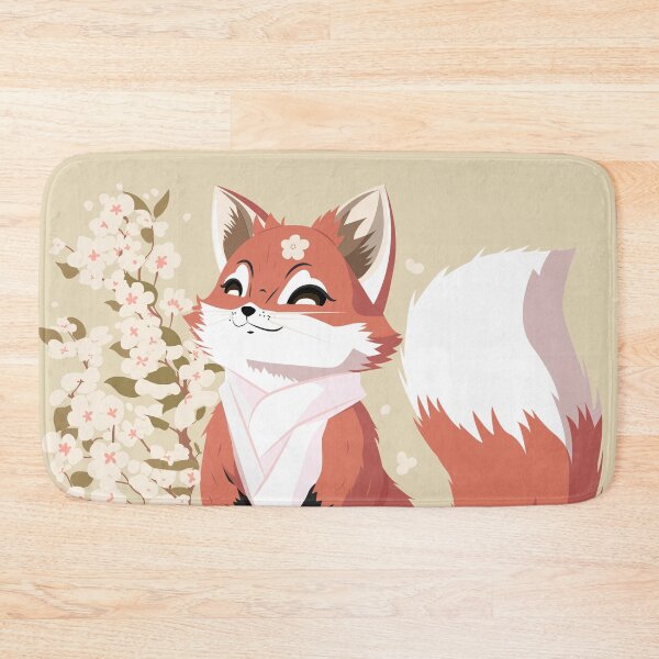 Item preview, Spring Blossom Red Fox Enjoy the Sunshine in Antique Yellow Colour designed and sold by Moyanana.