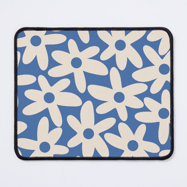 Item preview, Daisy Time Cute Retro Floral Pattern in Summer Blue designed and sold by kierkegaard.