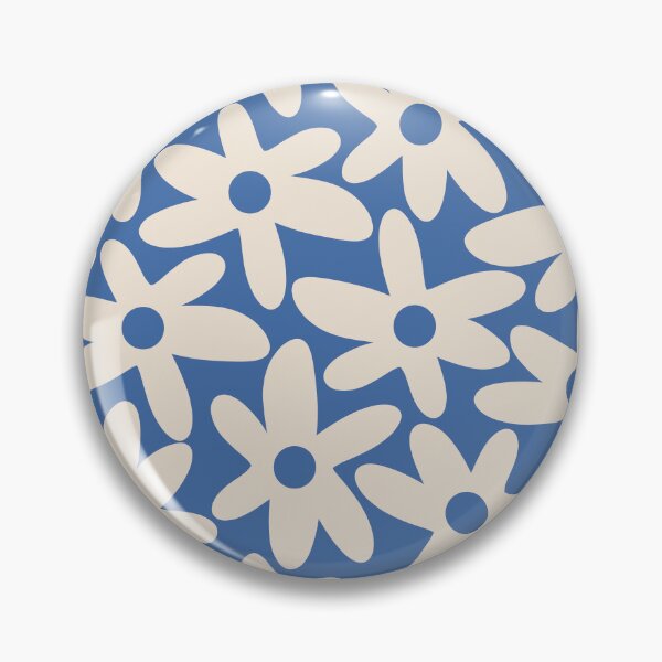 Item preview, Daisy Time Cute Retro Floral Pattern in Summer Blue designed and sold by kierkegaard.
