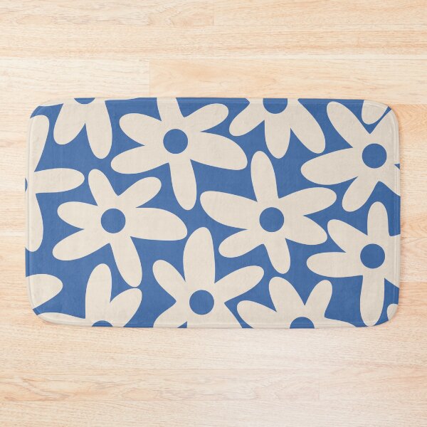 Item preview, Daisy Time Cute Retro Floral Pattern in Summer Blue designed and sold by kierkegaard.