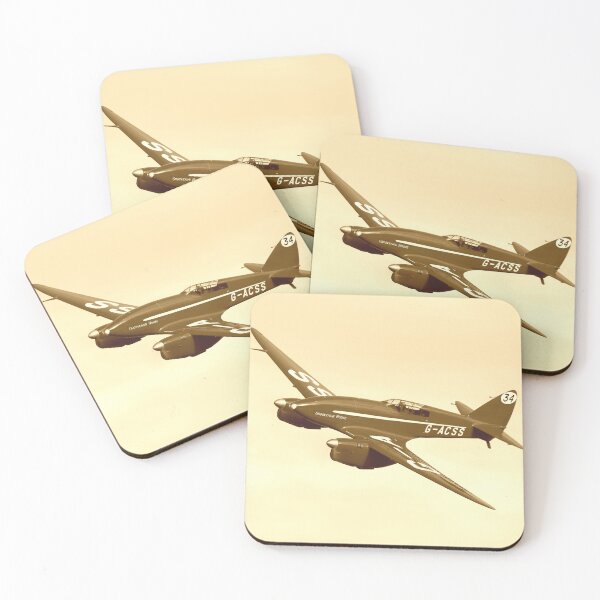 Item preview, De Havilland DH88 Comet Racer in flight, sepia toned version designed and sold by MartinPhotos.
