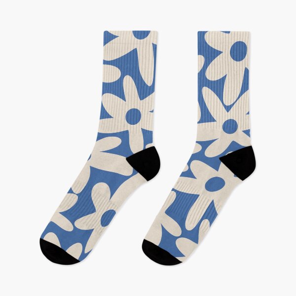Item preview, Daisy Time Cute Retro Floral Pattern in Summer Blue designed and sold by kierkegaard.