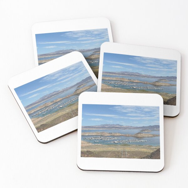 Item preview, Lake Mead Water Las Vegas Nevada Blue Mountains sky Clouds Sticker Magnet  designed and sold by Saritas Boutique Shop.