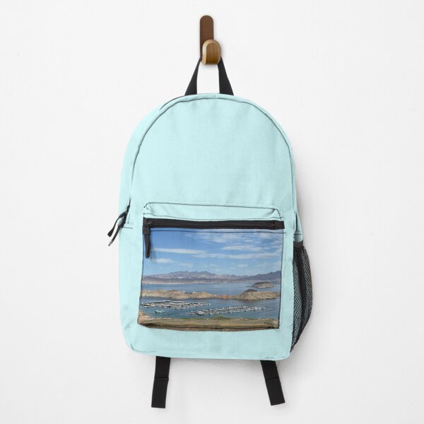 Item preview, Lake Mead Water Las Vegas Nevada Blue Mountains sky Clouds Sticker Magnet designed and sold by Saritas Boutique Shop.