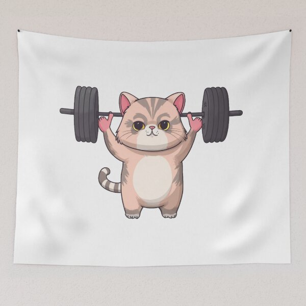 Item preview, Weight Lifting Cat designed and sold by Bjammer.