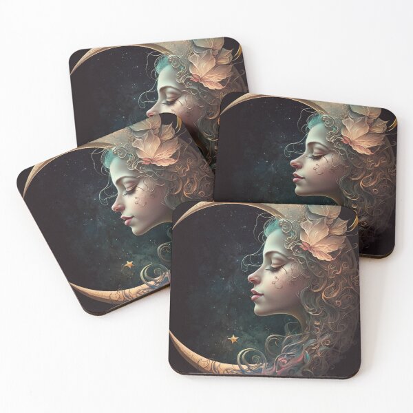 Item preview, The Moon Goddess in the Night Sky designed and sold by Juliascutecornr.