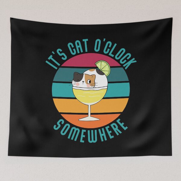 Item preview, Cat Cocktail Margarita Pun Meow Funny Cat designed and sold by itsagift.