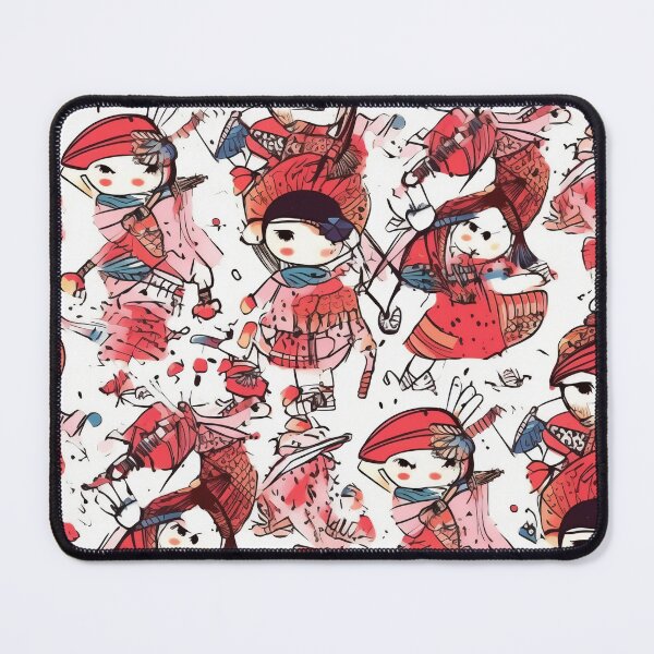 Item preview, The Little Red Warriors - Repeating pattern designed and sold by FGregori.