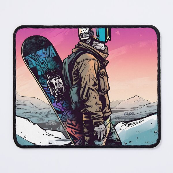 Item preview, male snowbaord pro carring his board designed and sold by Nico Riemer.
