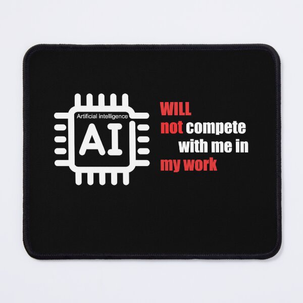 Item preview, Artificial intelligence will not compete with me in my work T-SHIRT designed and sold by METAGOD POD.