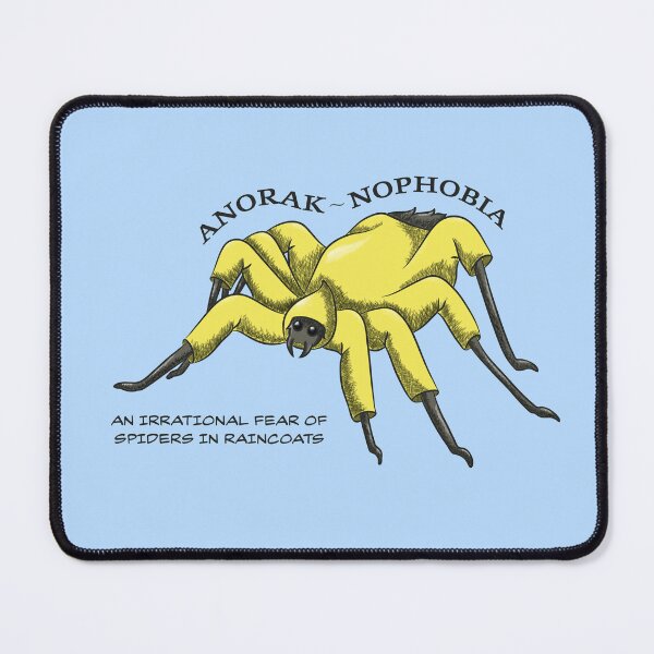 Item preview, Anorak-nophobia Spider Pun designed and sold by Jo Brookes Illustration.