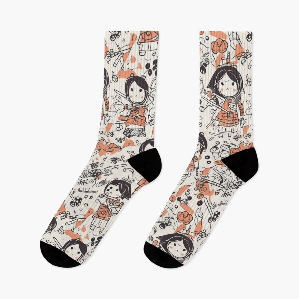 Item preview, The Little Orange Warriors - Repeating pattern designed and sold by FGregori.