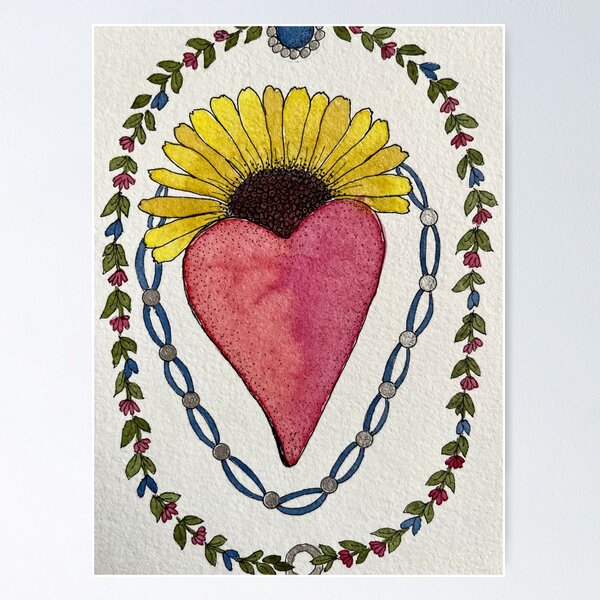 Item preview, Devotional: Heart with Sunflower designed and sold by CreativeTemper.