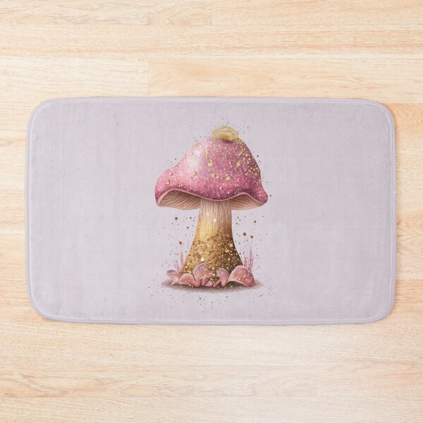 Item preview, Glittery Gold + Pink Mushroom designed and sold by CeeJBeeCreates.