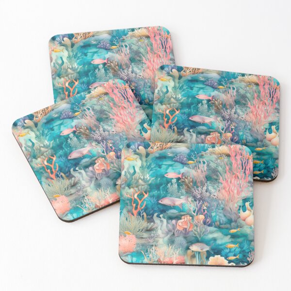 Item preview, Corals and marine life watercolor. designed and sold by 4ddario.