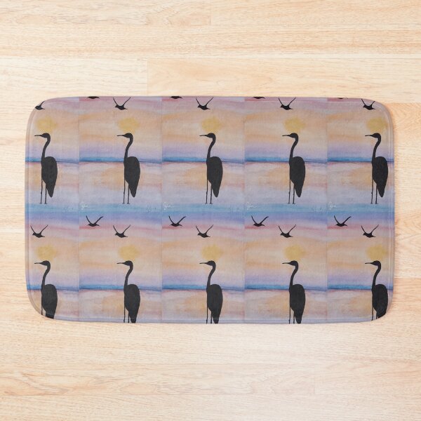 Item preview, Stork silhouette in the sunset designed and sold by RockPaperArt.