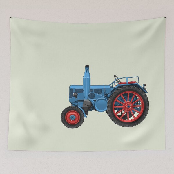 Item preview, Vintage tractor Lanz D1906 illustration designed and sold by softpixel.
