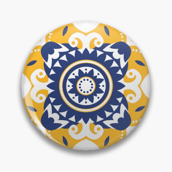 Item preview,  Yellow, Blue and white Azulejo pattern designed and sold by FK-UK.