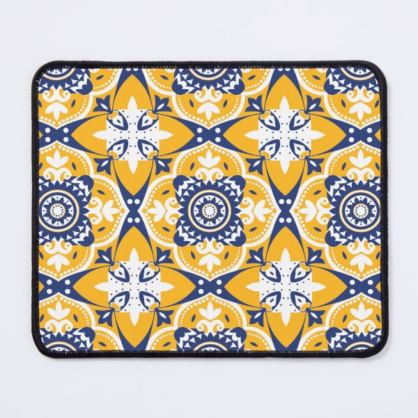 Item preview,  Yellow, Blue and white Azulejo pattern designed and sold by FK-UK.