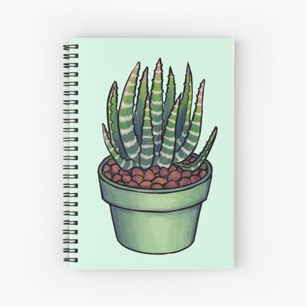 Zebra Haworthia Spiral Notebooks for Sale