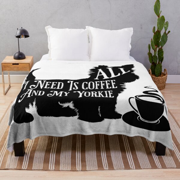 Artikelvorschau, All I Need Is Coffee And My Yorkie entworfen und verkauft von PlayfulPrint.