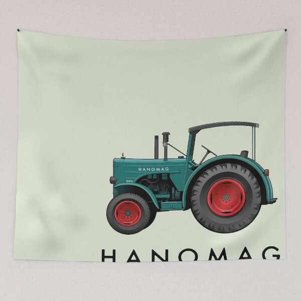 Item preview, Vintage tractor Hanomag R55 illustration designed and sold by softpixel.