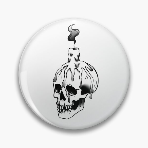 Item preview, Melted candle skull  designed and sold by AltarVision.